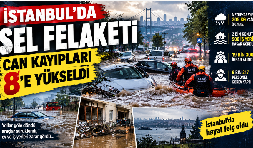 İstanbul’da sel felaketinin bilançosu ağır: Can kayıpları, yıkım ve binlerce ihbar